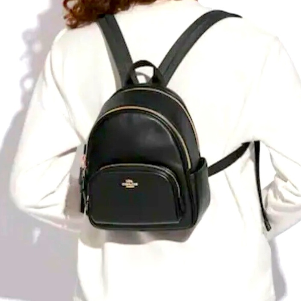 Authentic Coach Mini Court Backpack NWOT Black/Gold